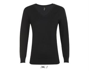 PULLOVER MAGLIONE SCOLLO v DONNA MOD.GLORY COL.NERO