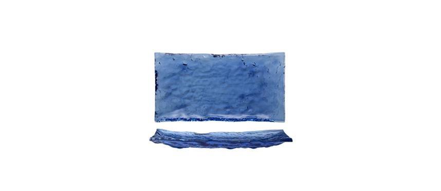 VASSOIO RETTANGOLARE CM.28X15H ACQUA AZZURRA