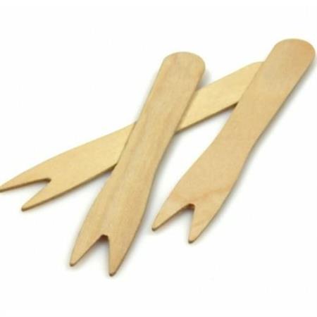 FORCHETTINA IN LEGNO 2PUNTE 8.5CM CHIPS CF=1000PZ