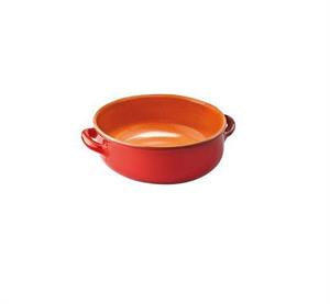 CASSERUOLA TERRACOTTA 8CM 2/M S/COPERCHIO ROSSA FAMILIA