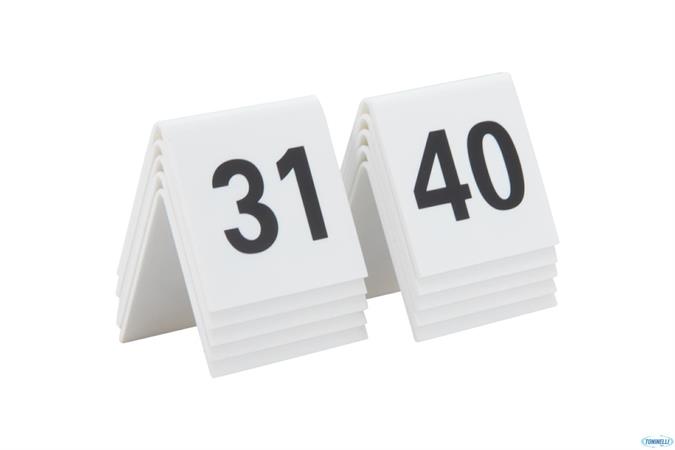 SEGNAPOSTO NUMERI DA 31 A 40 BIANCO