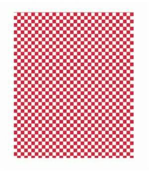 CARTA ANTIGRASSO HAMBURGER QUADRATI ROSSI 28X34CM CF=1000P