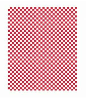 CARTA ANTIGRASSO HAMBURGER QUADRATI ROSSI 28X34CM CF=1000P