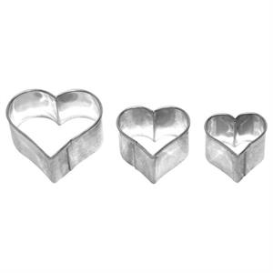 TAGLIABISCOTTI PROF. FORMA CUORE 3 MISURE 2.5/3/4CM