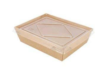 VASCHETTA+COP.1200ML COMBO KRAFT NATURAL 19.8X13.8X5 CF=50PZ