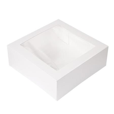 SCATOLA PASTICCERIA 28X28X10CM 250GR BIANCO C/FIN.CF=50PZ