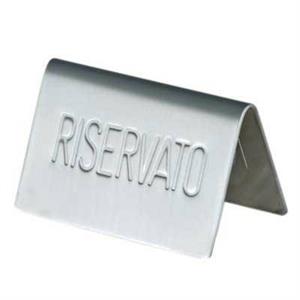 SEGNAPOSTO RISERVATO LASER INOX 18/10