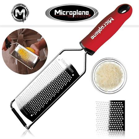 GRATTUGIA GOURMET LAMA FINE MANICO ROSSO MICROPLANE