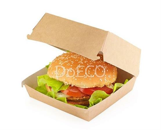 BOX ECO BURGER LARGE 140X140X70MM KRAFT CF=50PZ ESSENTIAL