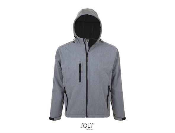 GIACCA UOMO SOFTSHELL C/CAPP.C/ZIP MOD.REPLAY COL.GRIGIO