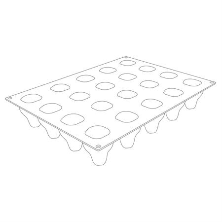 STAMPO PERA SILICONE 40X30CM Ø53 H70 20 STAMPI