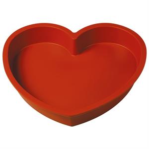 TORTIERA CUORE SILICONE CM.22X21,8X3,5