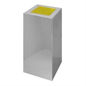 CONTENITORE RACCOLTA DIFFERENZIATA INOX C/COP.GIR.GIALLO