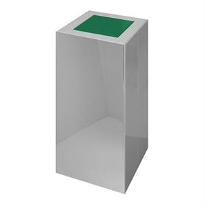 CONTENITORE RACCOLTA DIFFERENZIATA INOX C/COP.GIR.VERDE