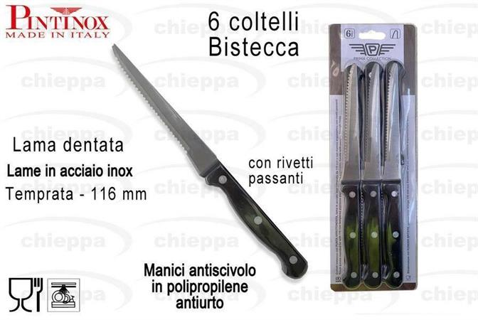 COLTELLO BISTECCA TONDO PRIMA COLLECTION CF=6PZ