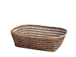 CESTO RATTAN RETTANGOLARE C/MANICI 42X34X12