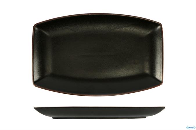 VASSOIO RETTANGOLARE CM.32X20 STROMBOLI NERO