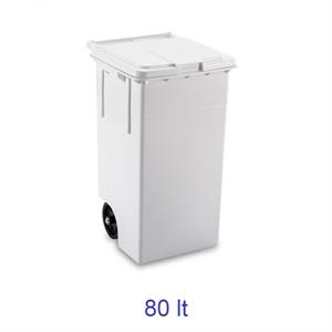 PATTUMIERA 80LT PLASTICA C/COP.BIANCO