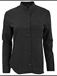 CAMICIA DONNA COLLO COREANA NERA 115GR