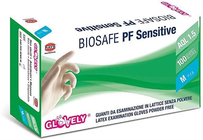 GUANTI IN LATTICE SENZA TALCO BIOSAFE TG.L CF=100PZ