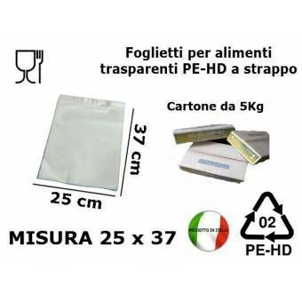 FOGLIETTI PE HD A STRAPPO 25X37CM CF=5KG