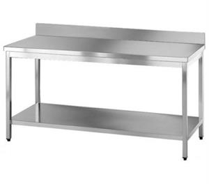 TAVOLO A GIORNO ECOLINE INOX 1600X800X850/900H C/ALZ.S/RIP