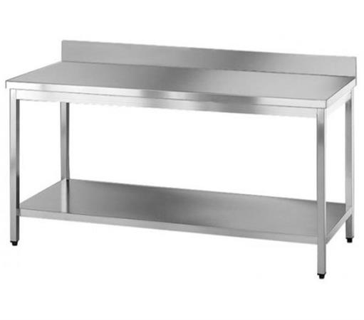 TAVOLO A GIORNO ECOLINE INOX 1600X800X850/900H C/ALZ.S/RIP