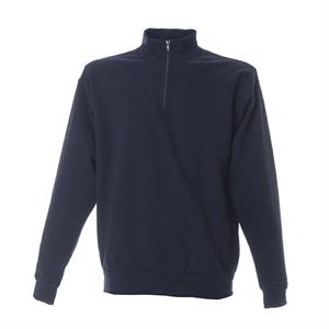 FELPA MEZZA ZIP BLU NAVY