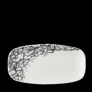 VASSOIO RETTANGOLARE KINTSUGI QUARTZ NERO 30X15CM