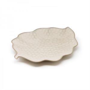 VASSOIO FOGLIA BEIGE 34,5X26,5 STONEWARE KYPSELI