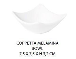 COPPETTA QUADRATA CM.7,5X7,5X3,2H MELAMINA BIANCA