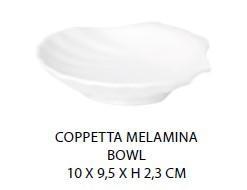 COPPETTA CONCHIGLIA CM.10X9,5X2,3H MELAMINA BIANCA