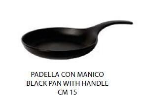 PADELLA CON MANICO 15CM MELAMINA NERA