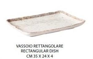 VASSOIO RETTANGOLARE CM.35X24X4H MELAMINA ENJOY