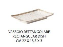 VASSOIO RETTANGOLARE CM.22X13,5X3 MELAMINA ENJOY