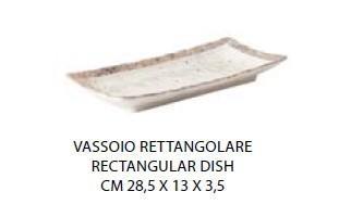 VASSOIO RETTANGOLARE CM.28,5X13X3,5 MELAMINA ENJOY