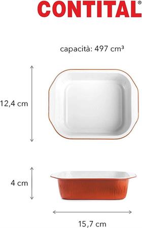 VASCHETTA RETT.LACCATA BIANCA 1PRZ DIM142X126H45MM CF=50PZ