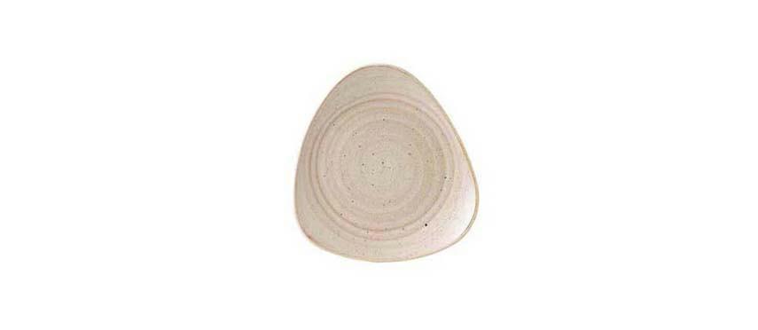 PIATTO PIANO TRIANGOLARE 19,2CM STONECAST CREMA CHURCHILL