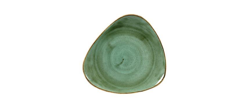 PIATTO PIANO TRAINGOLARE 31CM STONECAST VERDE CHURCHILL