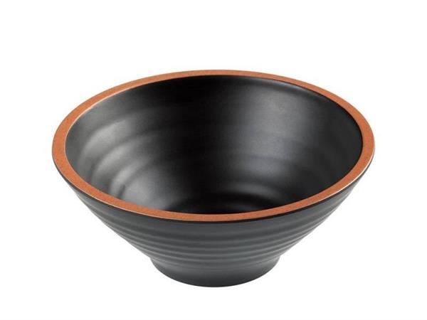 COPPETTA TONDA DIAM.20,3X8,5H NERA/TERRACOTTA MEL.