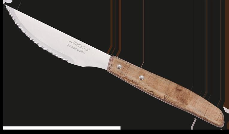 COLTELLO BISTECCA SEGHETTATO MANICO BETULLA