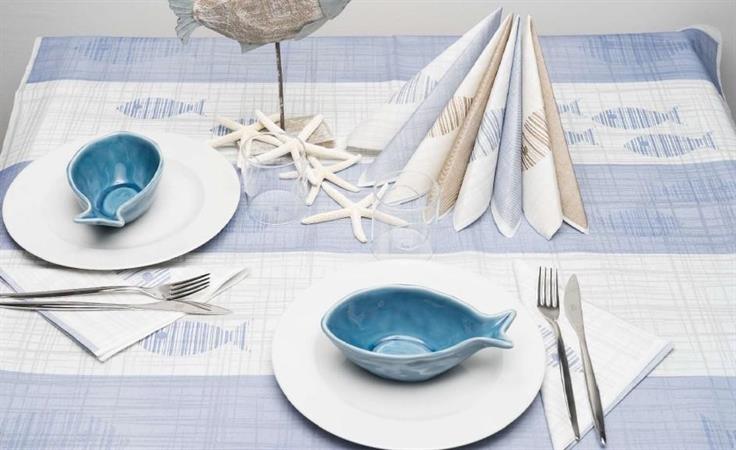 TOVAGLIA PESCE 100X100 AZZURRO CF=20PZ