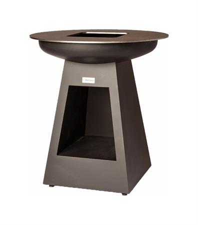 BARBEQUE H100 W/WOOD STORAGE VERNICIATO NERO