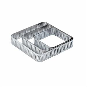 FASCIA INOX MICROFORATA QUADRATA CON ANGOLI TONDI 105X105X20