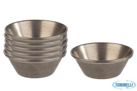 COPPETTA DIP BOWLS 6CMX2,5H ACCIAIO EFFETTO ANTICATO