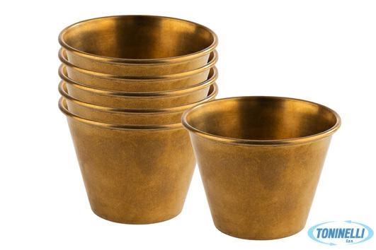 COPPETTA DIP BOWLS 6CMX4,5H ACCIAIO EFFETTO ORO