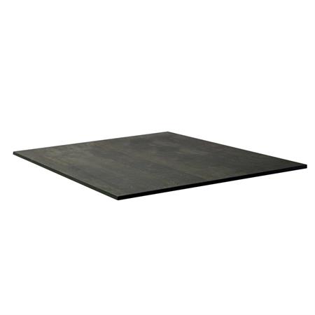 TOP TAVOLO HPL EFFETTO LEGNO QUADRO COLORE NERO 69x69CM H100