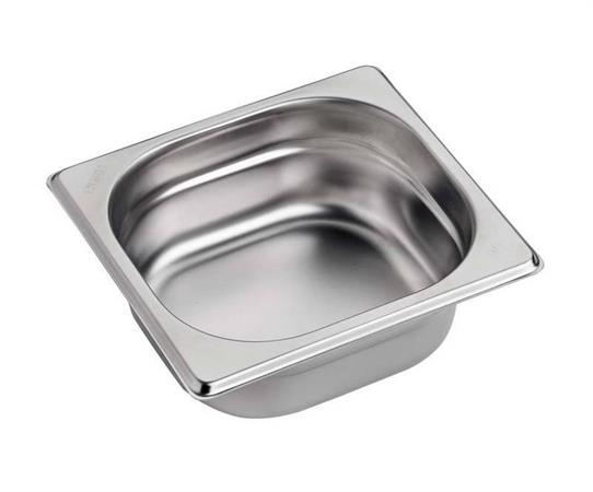 BACINELLA GN 1/6 H65 DIM.176X162MM ACCIAIO INOX