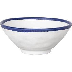 INSALATIERA 20CM MELAMINA BIANCO WHITE AND BLUE RIM