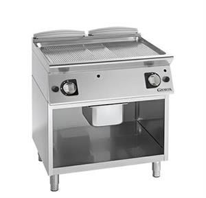 FRY-TOP A GAS DOPPIO PIASTRA RIGATA 800X700X850